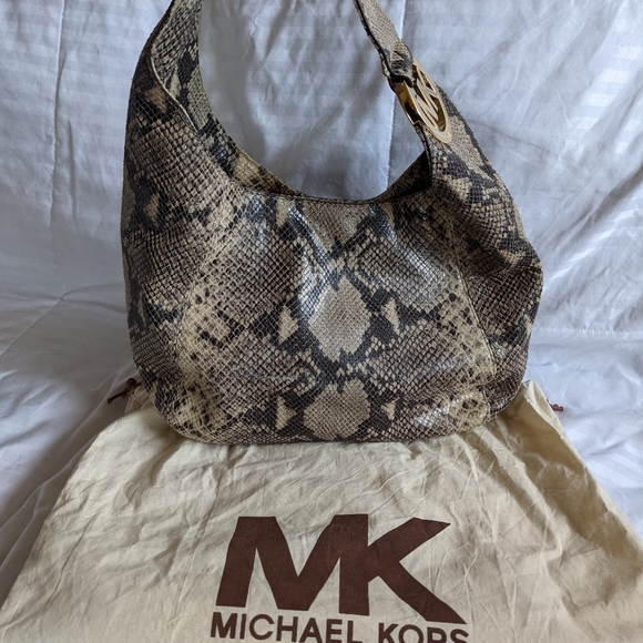 Michael Kors Python Print Bag - Picture 6 of 16